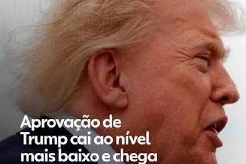 POLITICA - Aprovação de Trump cai ao menor nível e chega a 33% nos EUA