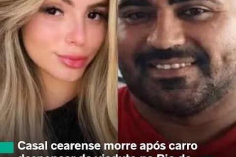 CEARENSES - Casal de cearenses morre após carro cair de viaduto e despencar no mar no Rio de Janeiro