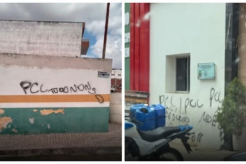 BOA VIAGEM - Câmara de Boa Viagem e centro comunitário são pichados com sigla de organização criminosa