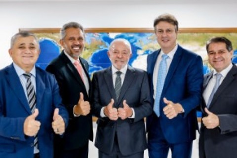 POLITICA - Lula recebe Elmano, Evandro, Camilo e Guimarães em Brasília